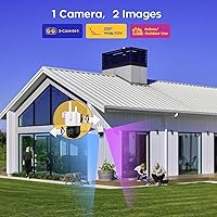 Vista 4 de xmartO 4 Dual-Lens Wireless Camera Kit, 8-View WiFi6 Mesh Long Range Security System, 16CH 4K Dual Band NVR, 4MP 180° Static FOV & 360°PTZ AI