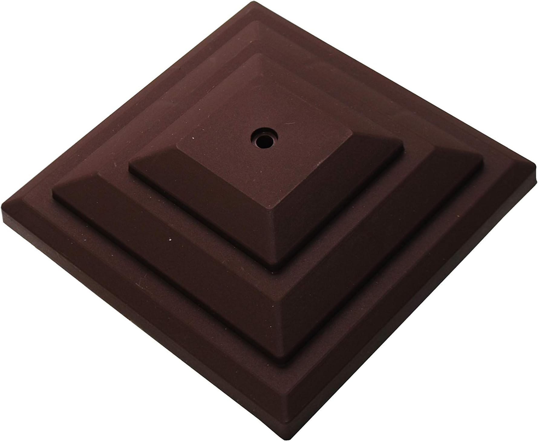 Pack of 10 Brown Plastic Fence Post Caps to fit a 4" (100mm) Fence post. UK Made, Rot Proof. (GT0049). Free UK Postage