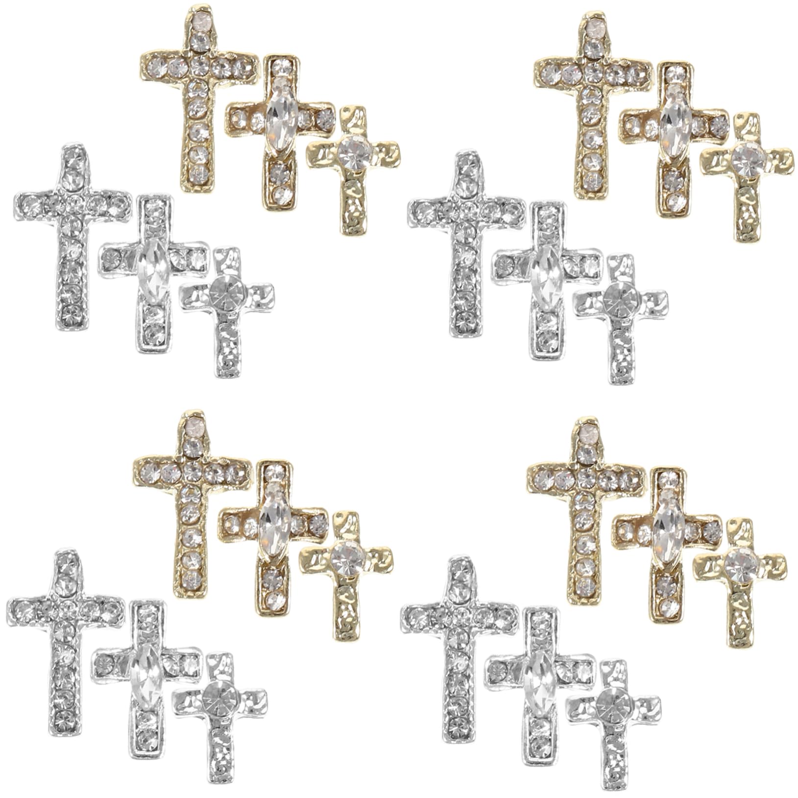 FOMIYES 4 Set Smalto A Croce Fascino Delle Unghie Ciondoli Per Unghie Strass Forniture Per Unghie Ciondoli Per Unghie Per Unghie Acriliche Fascino Per Unghie Lega Di Zinco 60 Pezzi * 4