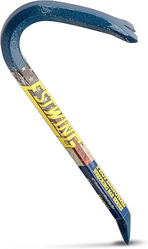 ESTWING Gooseneck Wrecking Bar - 1/2" x 12" Pry Bar with Angled Chisel End & Forged Steel Construction - EWB-12