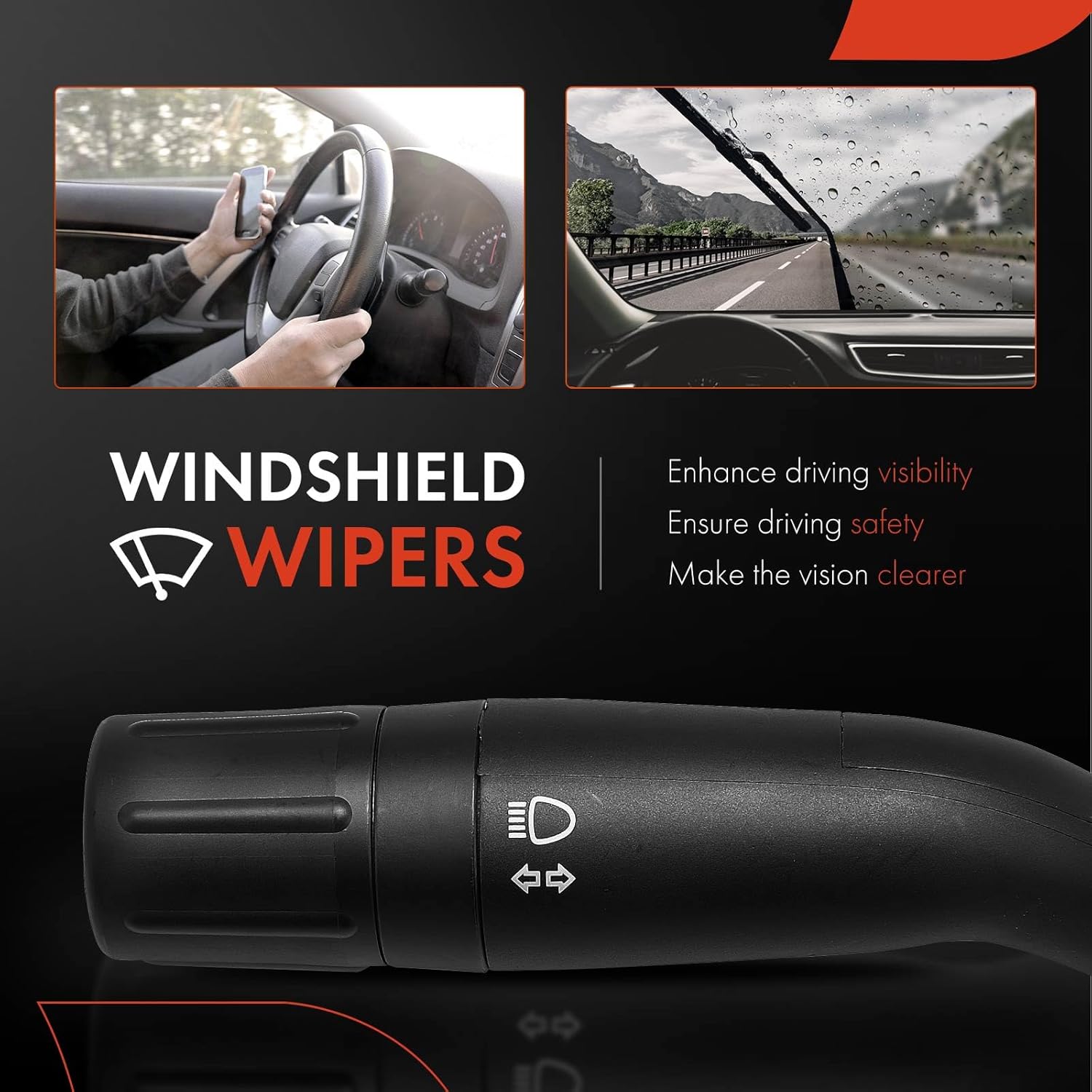 A-Premium Turn Signal Switch, Headlight Dimmer, Multifunction Switch Lever Compatible with Ford Explorer 2014-2015, with Telescopic Steering