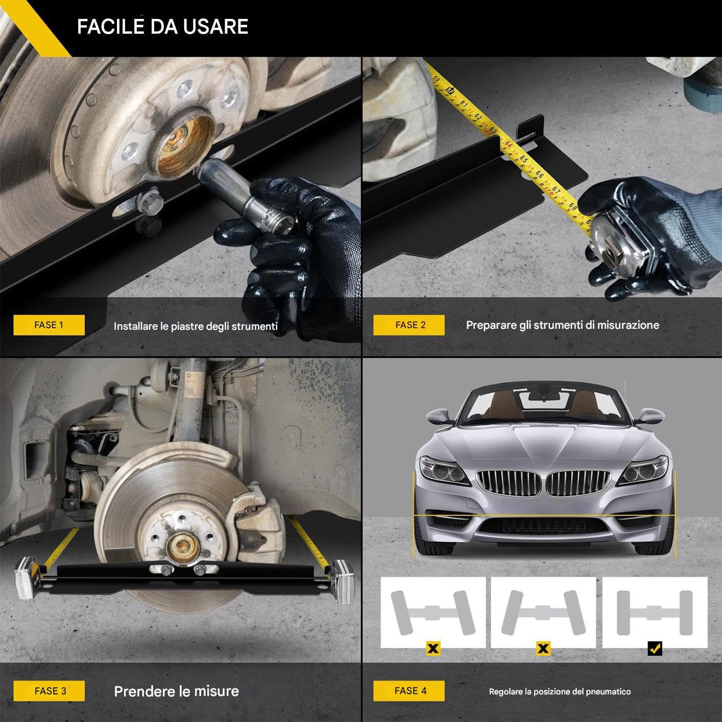 Ausrichtungswerkzeug, sehr robuste Konvergenzplatten, schweres Lineal, verstellbar, Gauge für Fahrzeuge, Autoreparatur, Wartung, LKW, Genauigkeit