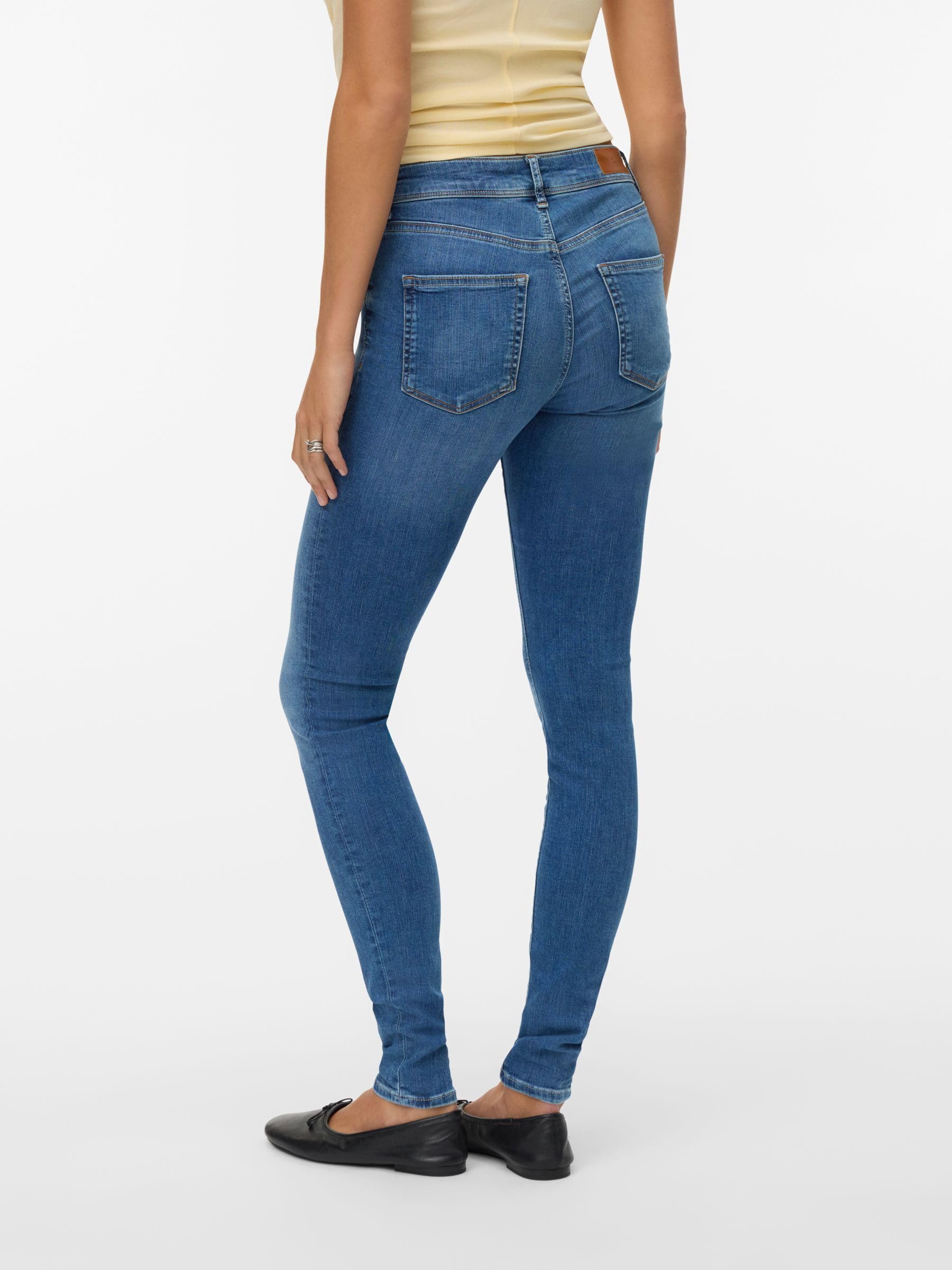 VERO MODA Female Slim Fit Jeans VMLUX Mid Rise Slim Fit Jeans