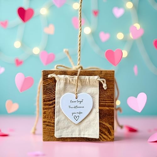 Miniatura 8 de Placa + bolsa, regalo de agradecimiento para amigos, placa de corazón colgante de acrílico, regalo de decoración de agradecimiento para mamá,