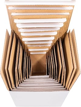 Cuyacili Prank Gift Boxes Nesting Gift Boxes Surprise Box White Carton Square Prank Box Funny Gag Gift for Weddings Anniversaries Birthday Packaging Presents 12 Nesting Cartons 1.9-6.3 Inch