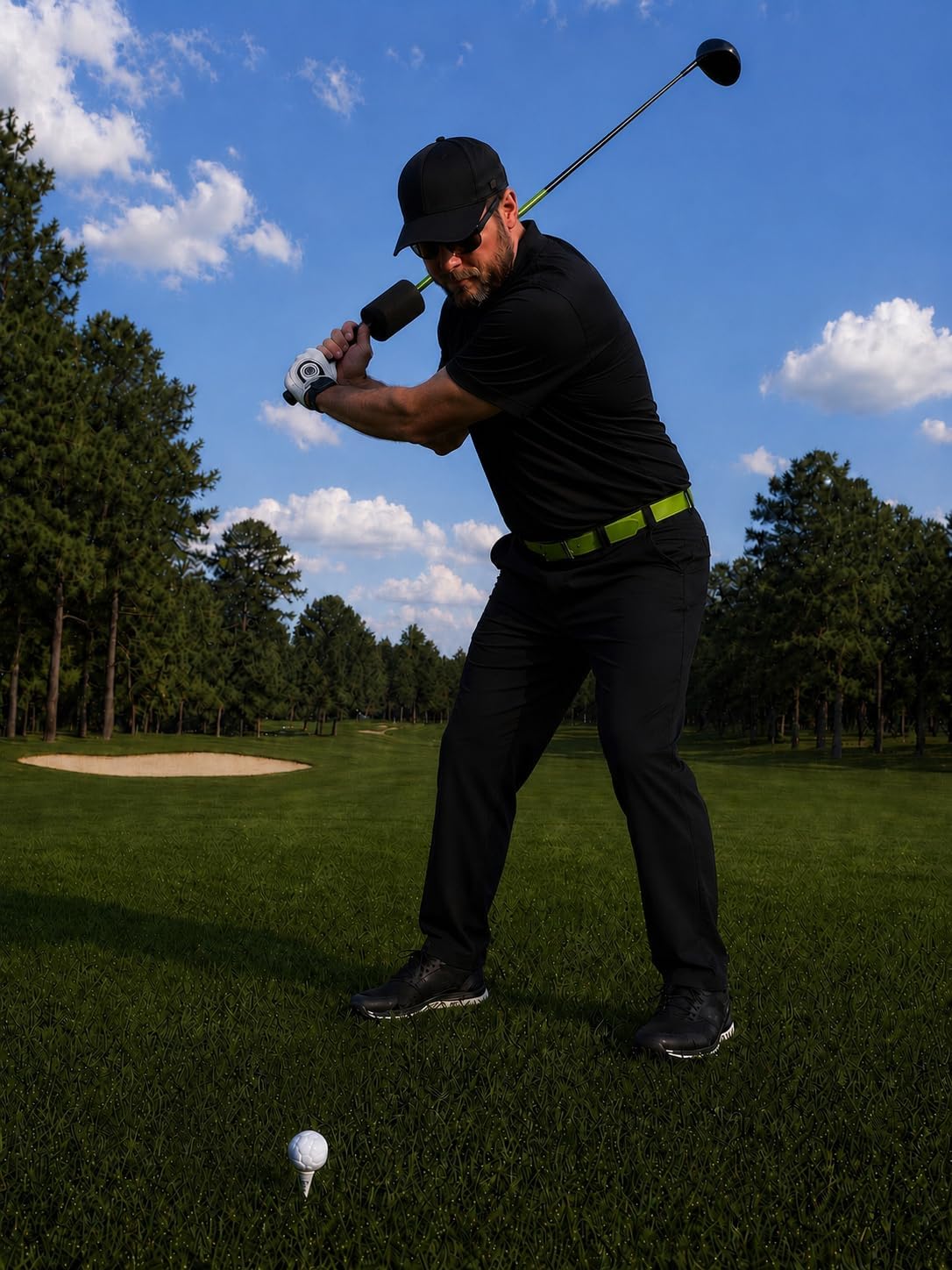 Tee-Pea Baseball Swing Trainer & Golf Swing Trainer – Batting Training Aid for Swing Path, Barrel Control, Anti Casting & Contact Improvement – Baseball and Golf Training Tool for Youth & Adults.