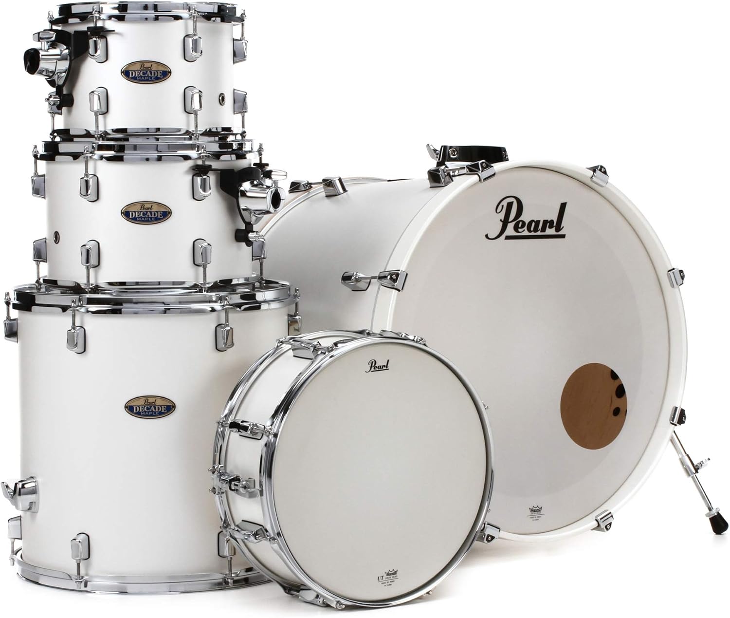 Amazon.com: Pearl Decade Maple Shell Pack - 5 Pieces - White Satin ...