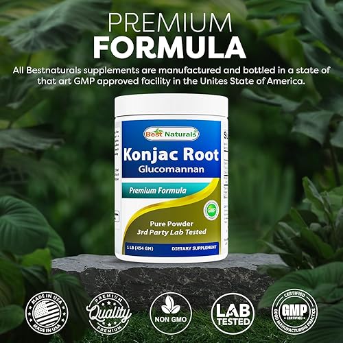 Miniatura 5 de Best Naturals 2 Pack Konjac Glucomannan Root 1 Pound - 2000 mg per Serving - (Total 2 Pound)
