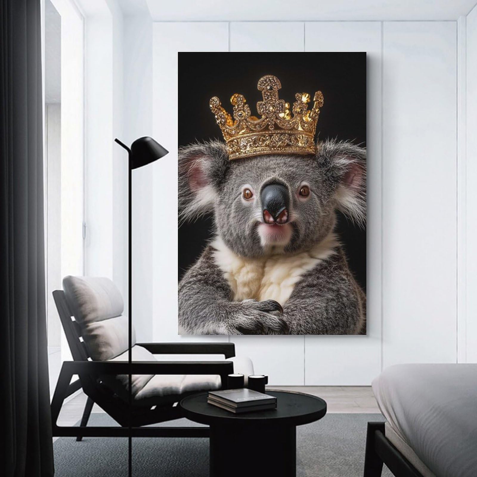 Junmoney Koala King Decorative Wall Artwork 12x18inch(30x45cm), for Front Hall, Corridor Or Welcome Spaces, Decorative Wall Art for Narrow Spaces