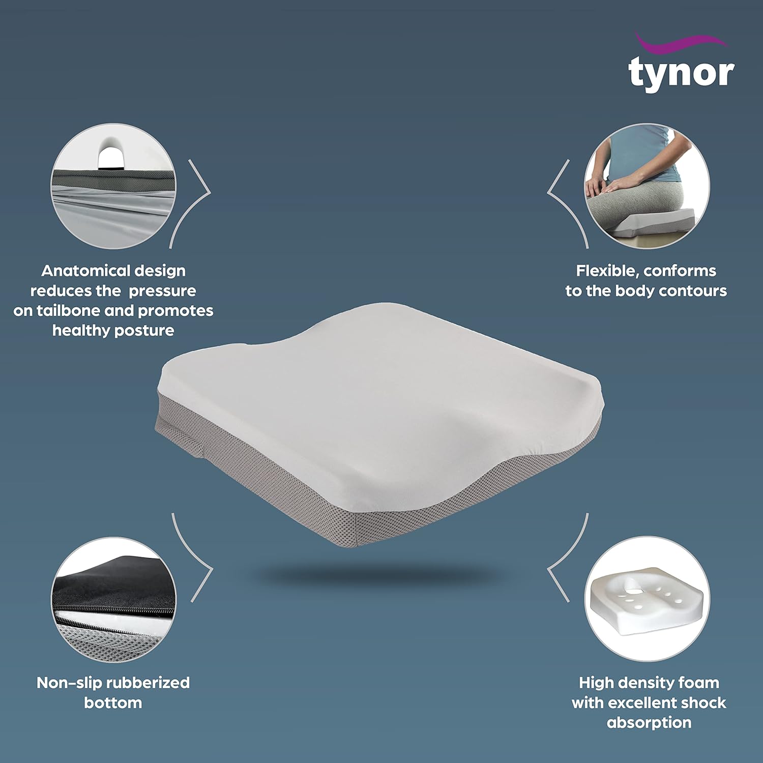 Tynor H-13 Coccyx Cushion Seat Universal description image 2
