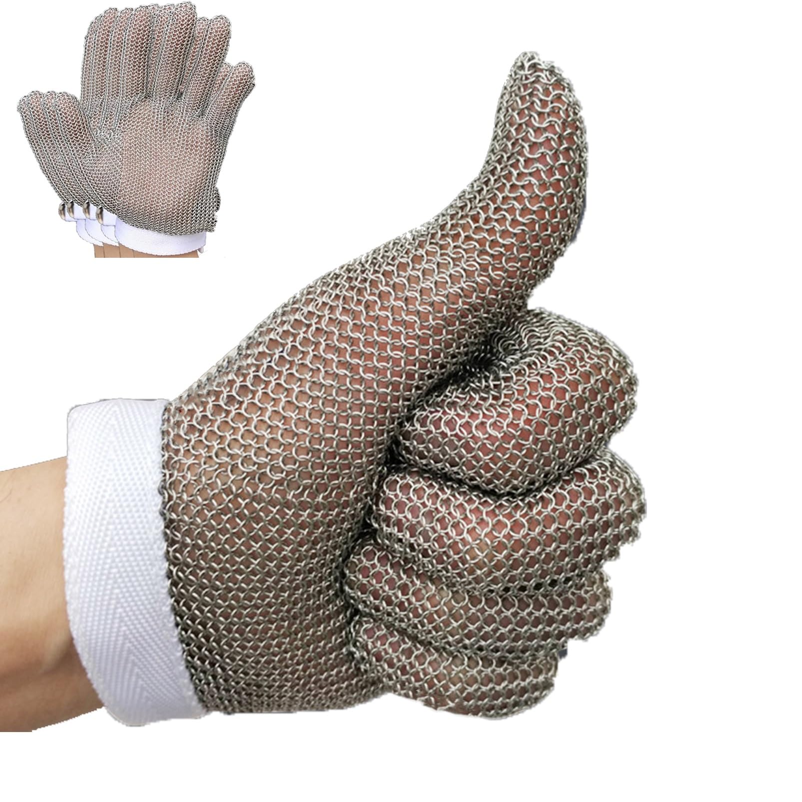 Gant Anti Coupure Lot De 5 Gants Résistants Aux Coupures De Niveau 9 For Hommes Et Femmes, Gants De Travail De Sécurité En Acier Inoxydable De Qualité Alimentaire(/M)