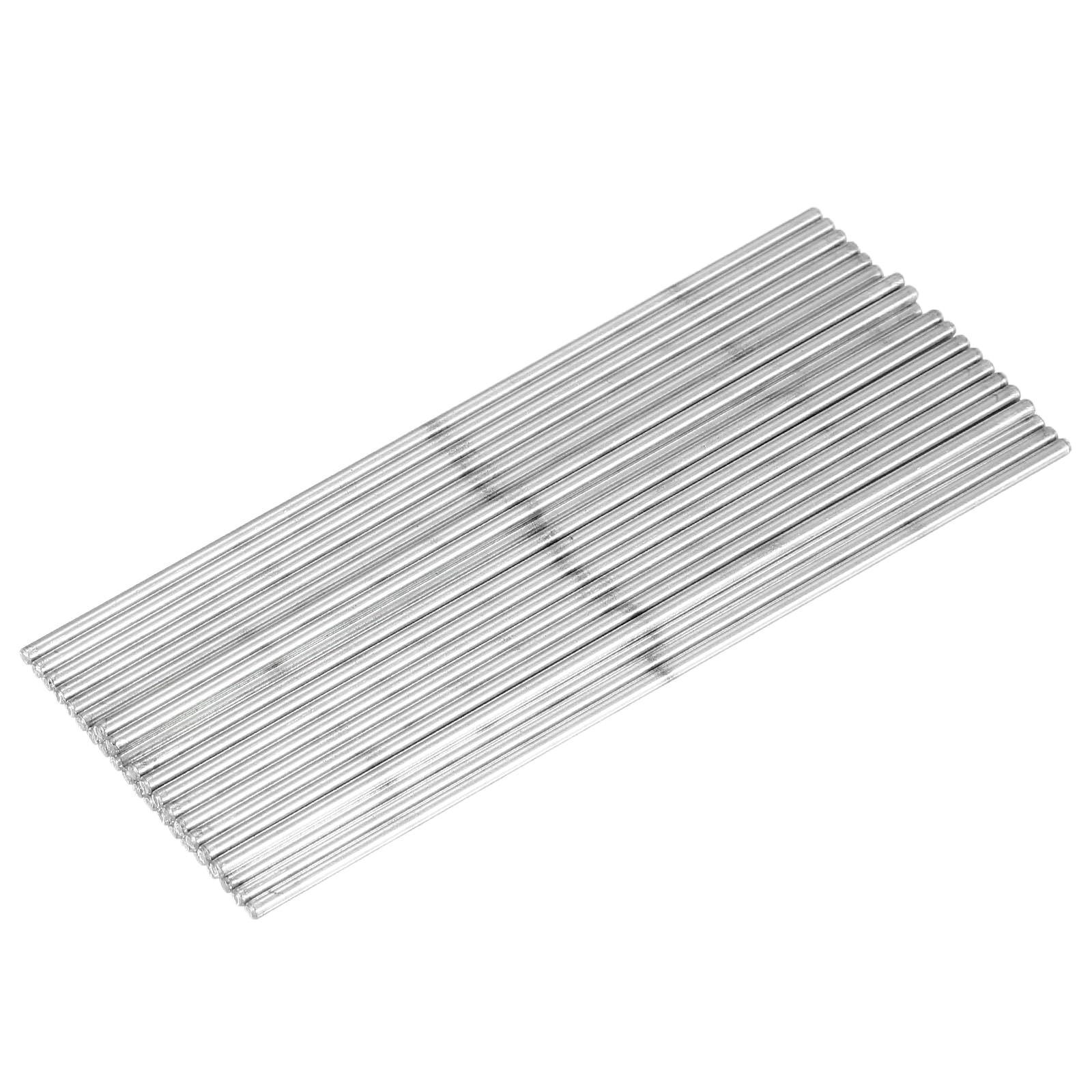 sourcing map 30pcs 2.5x130mm Toys Shaft Round Rod Axles Drive Shaft Silver