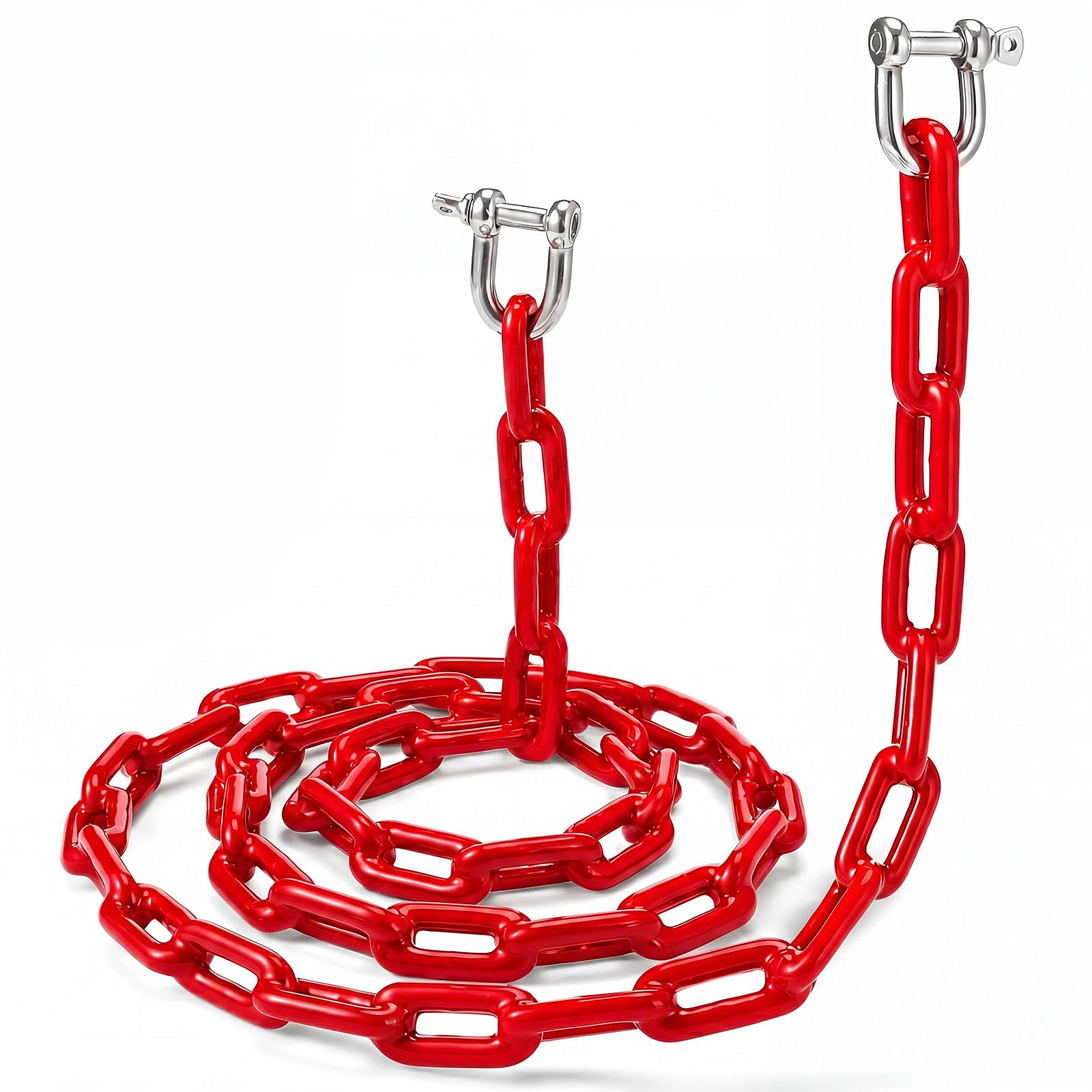 MorningRo PVC Coated Boat Anchor Chain 1/4 Inch x 4ft/ 5ft/ 6ft/ 7ft