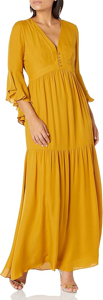 Badgley Mischka Women's Solid Maxi 
