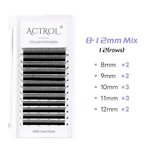 Miniatura 7 de YY - Pestañas de extensión de pestañas negras rizo C 0.003 in, 0.315-0.472 in, mezcla 4D, extensión de volumen de pestañas, abanicos fáciles, en