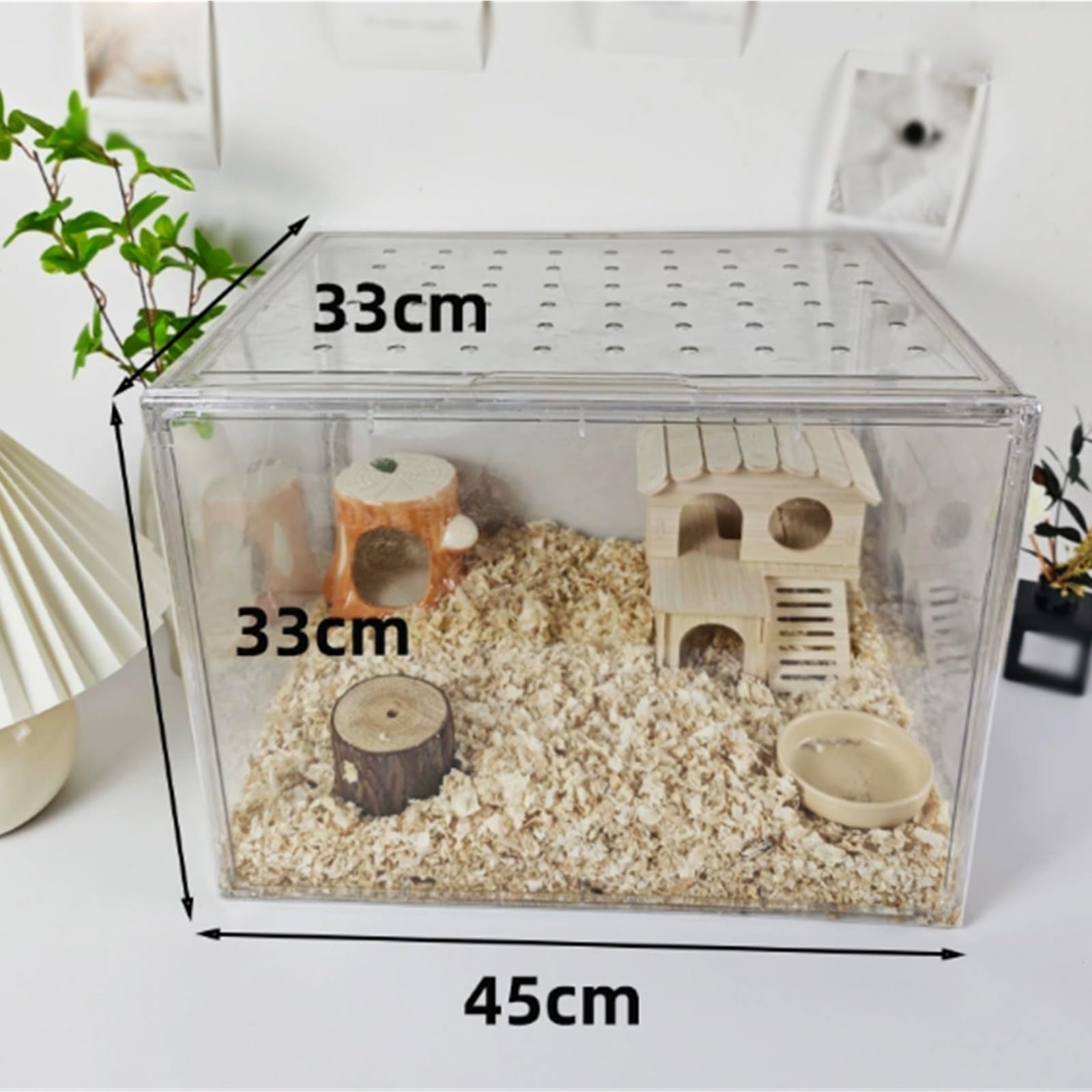 Cage à Hamsters Cage for Hamster en Acrylique entièrement Transparente et spacieuse