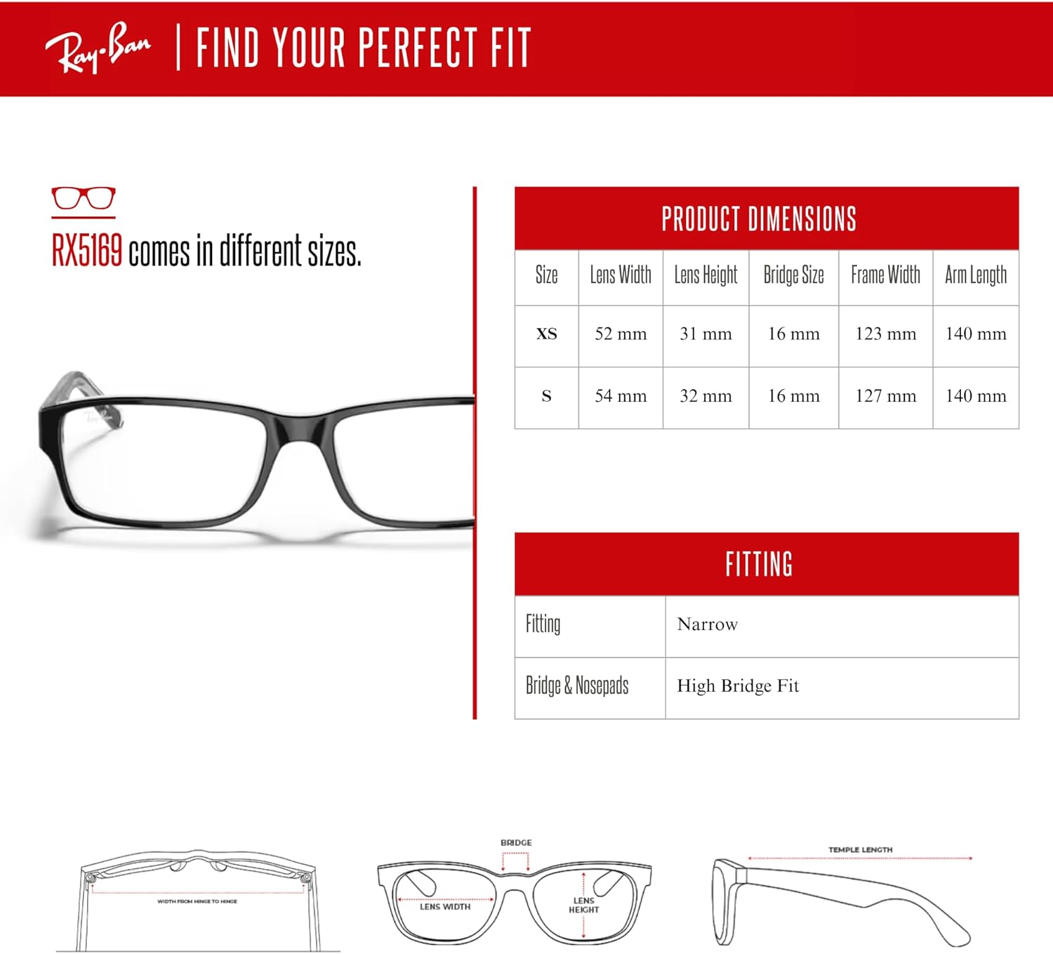 Ray-Ban RX5169 Rectangle eyeglasses for Men for Women +BUNDLE with ACCESSORY EYEWEAR KIT - Image 4