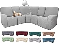 Vista 362 de Fundas 100% impermeables para sofá reclinable seccional, fundas para sofá reclinable en forma de L, funda para sofá seccional de esquina
