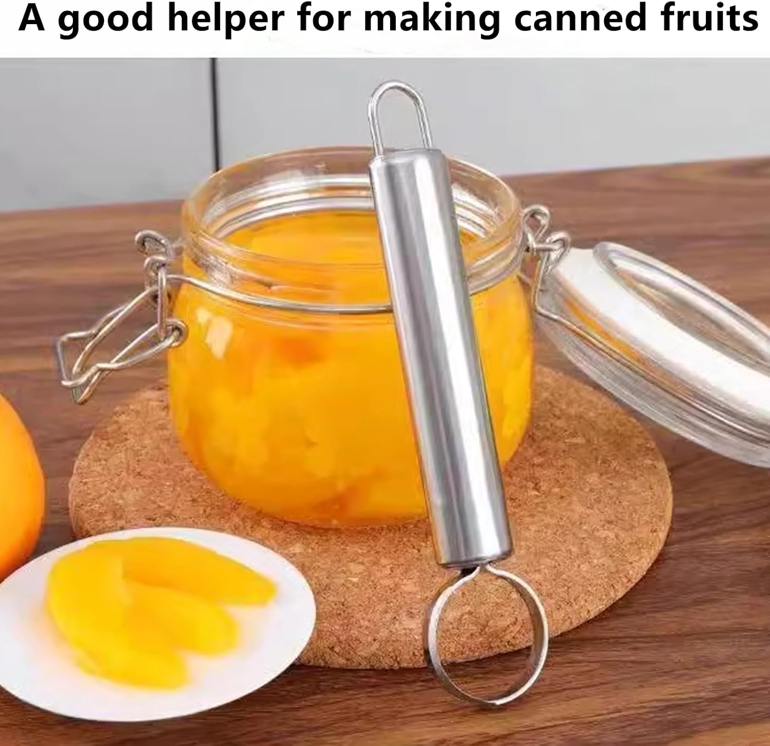 Peach Pitter Tool, Multipurpose Corer Pitter, Silvery