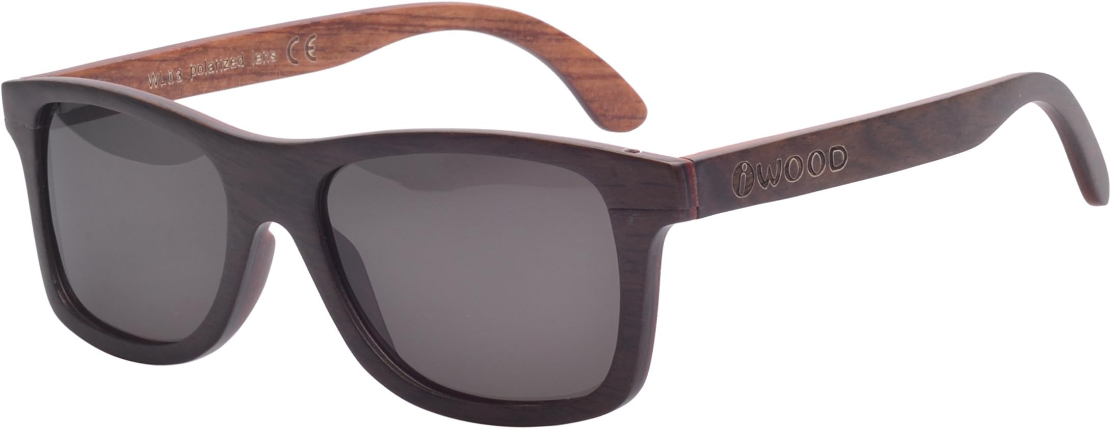 Iwood Laminated Wooden Sunglasses Polarized Grey Lens