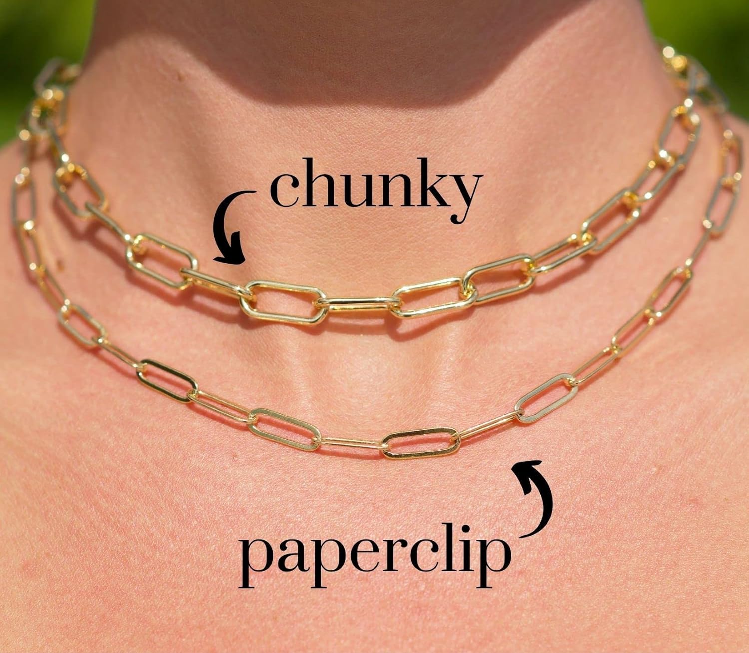 14K Real Gold Plated Bracelet and Necklace Chunky Yellow Pure Gold Filled Chain Bracelet for Women Thin Chain Waterproof Yellow Chain Gold Filled Chain Link Gold Bracelet for Women | Handmade in Florida - Image 2