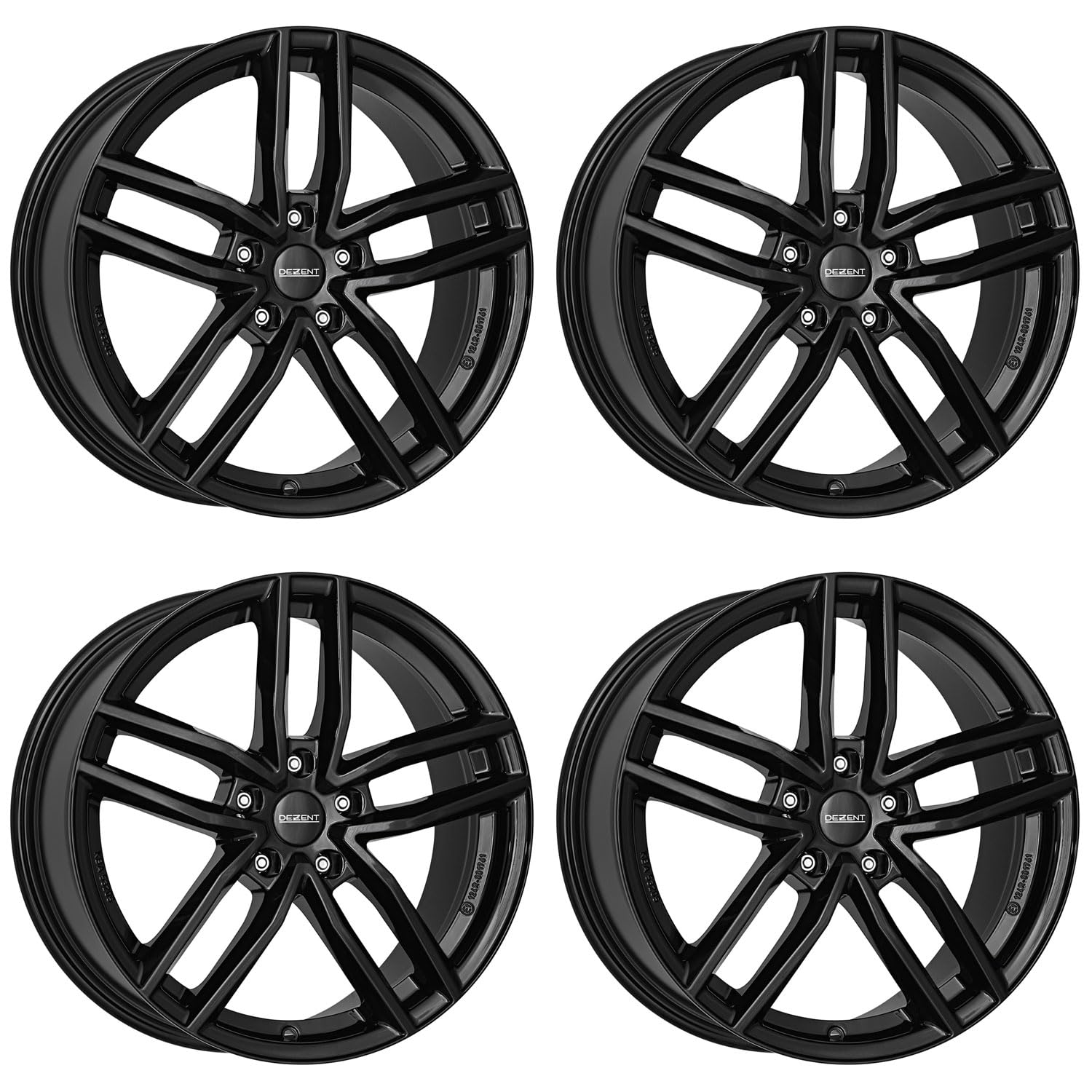 4x Dezent cerchi in alluminio TR black 7.5Jx18 ET38 5x112