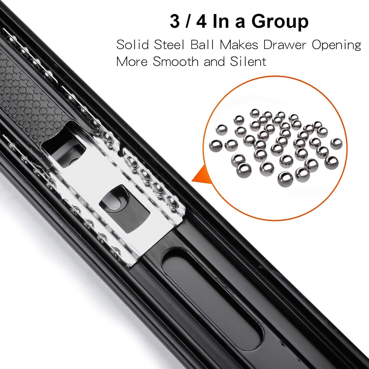 Laigoo Heavy Duty Drawer Slides 12 Inch, Full Extension Drawer Slides, Ball Bearing Cabinet Drawers Slide, 1 Pair