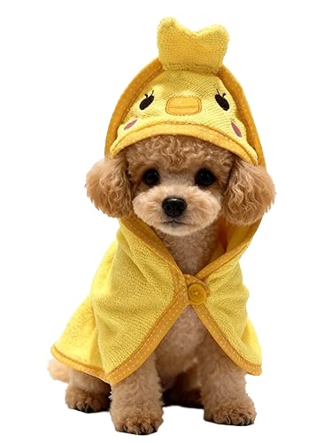 Dog Hooded Bathrobe Towel, Fast Drying Bath Towel Absorbent Warm