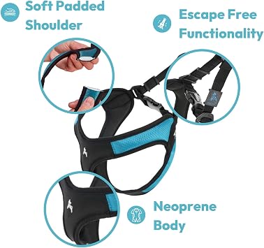 Gooby - Escape Free Easy Fit köpek koşum takımı, koşum takımlarından kaçmayı seven köpekler için küçük köpek koşum takımı, turuncu, beden L