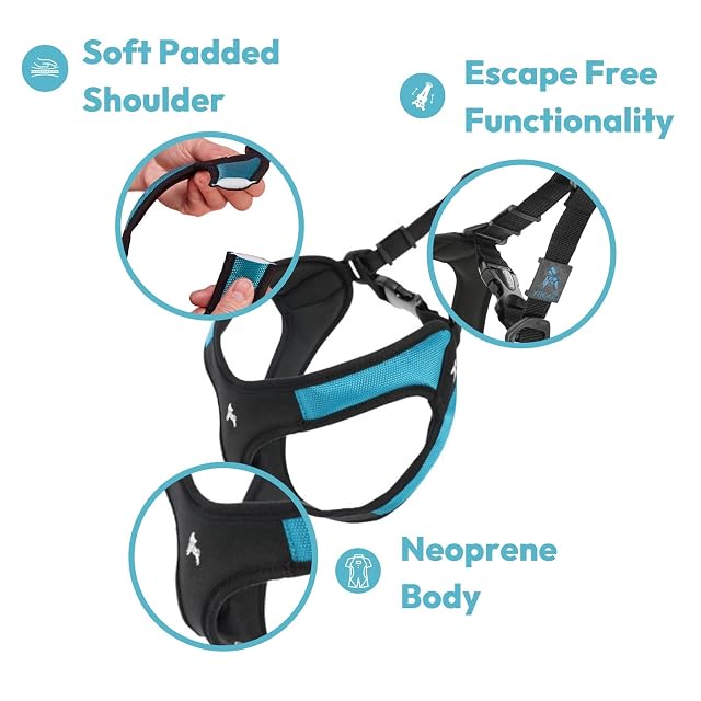 Foto 4 de 5 de Gooby Escape Free Easy Fit - Arnés para perro antitirones con sistema patentado, para poner por las patas…