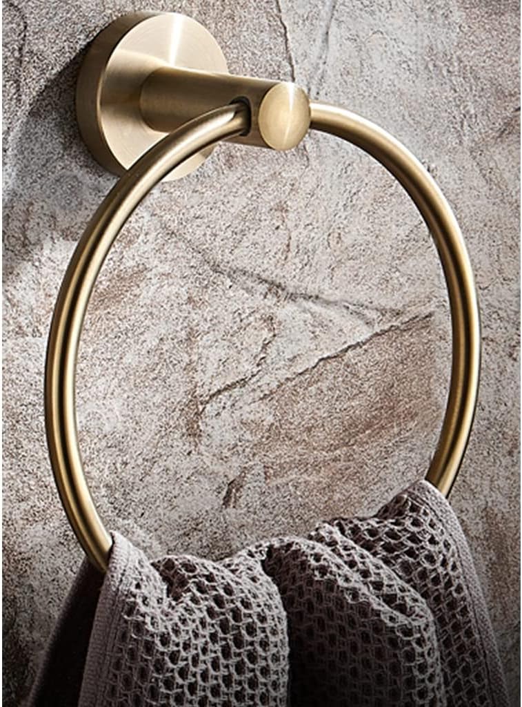 LSLYTQ Stainless Steel Bathroom Towel Ring, Bathroom Hand Towel Holder, Wall Mounted Towel Hanger