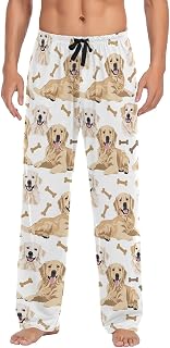 vvfelixl Mens Pajama Pants German Shepherd Dog Men's Pajama Bottoms Sleep Lounge Pj Pants for Men Drawstring Pockets S