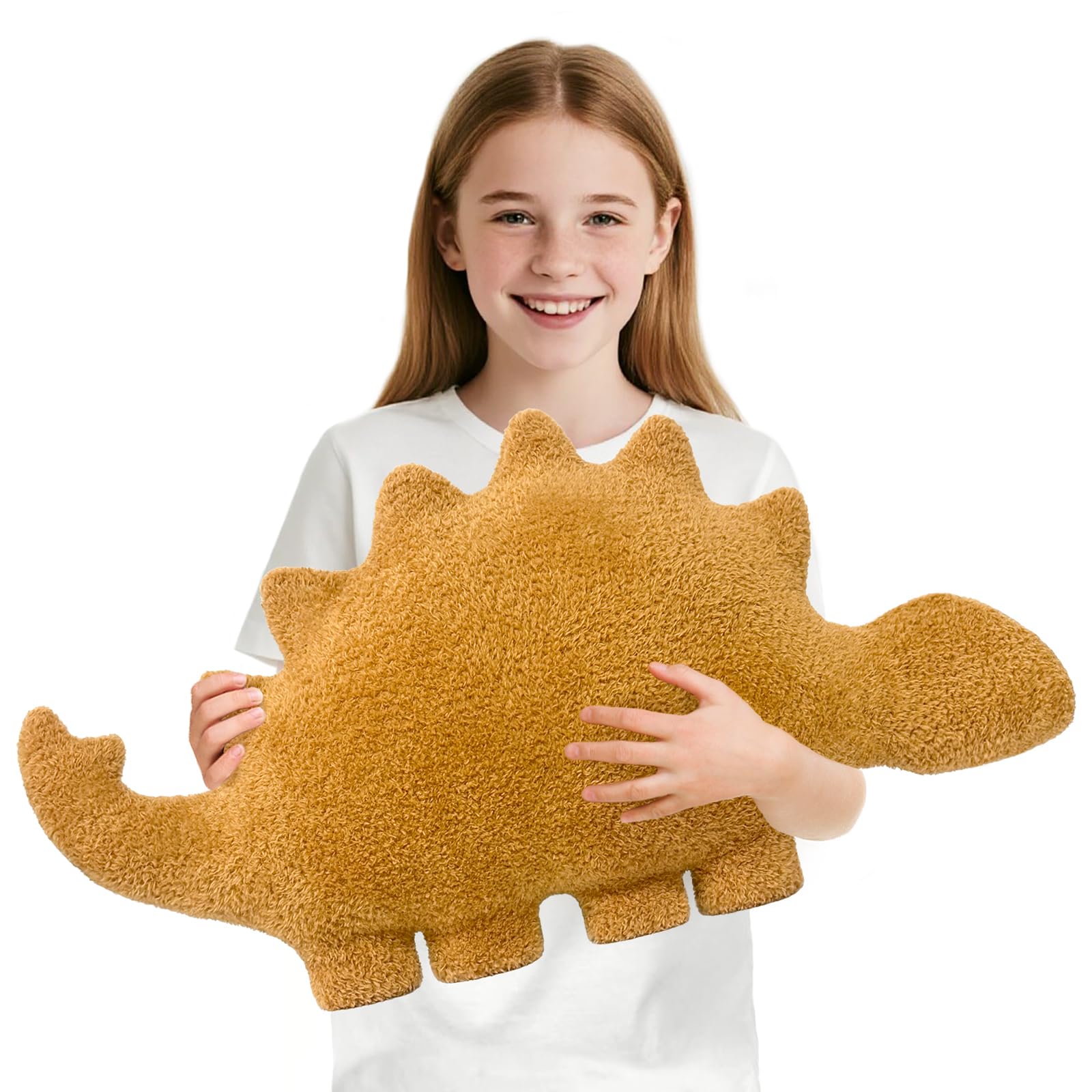 Andywoo Almohada de Peluche de Pollo de Dinosaurio para Regalos Divertidos de cumpleaños, Lindo Juguete Divertido de Animales de Peluche para niños y niñas, Regalos de Dinosaurio para niños