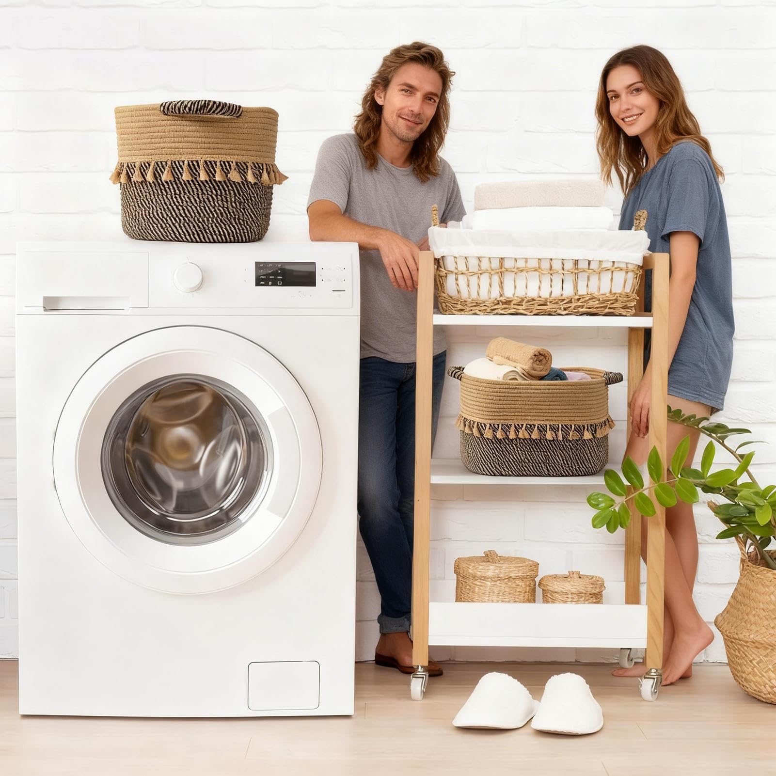 Cesta Para Almacenamiento Multifuncional Y Decorativo