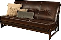 Vista 3 de Kodiak Furniture Aspen - Juego de futón con acabado de moca Reclaim, Oregon Trail Java, completo