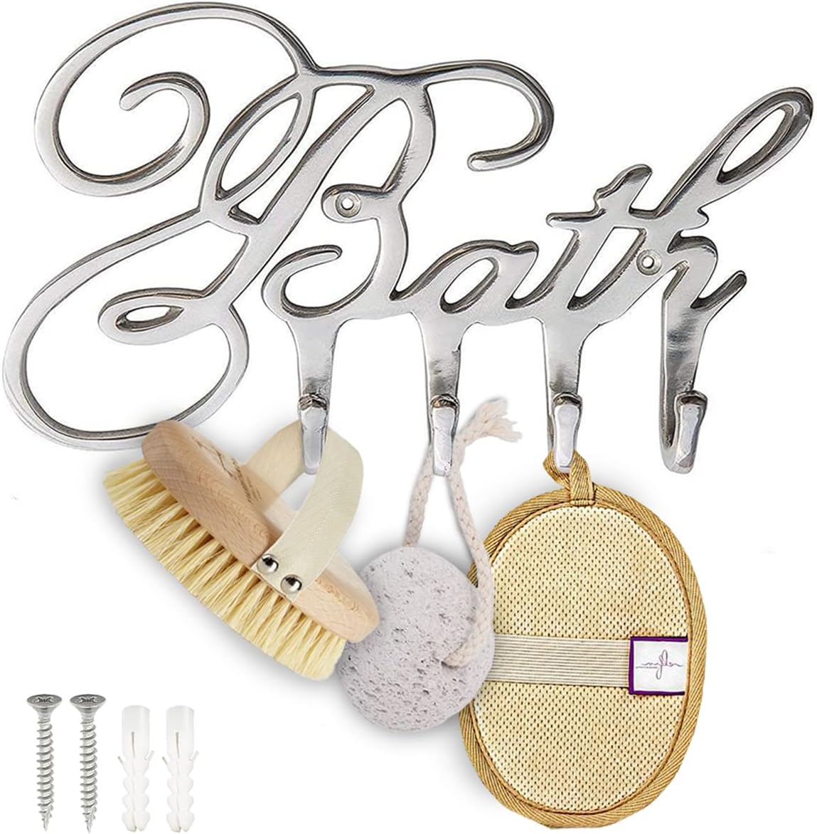 Comfify Decorative Bath Towel Hooks Bathroom Hanger Aluminum Wall Hooks Rack for