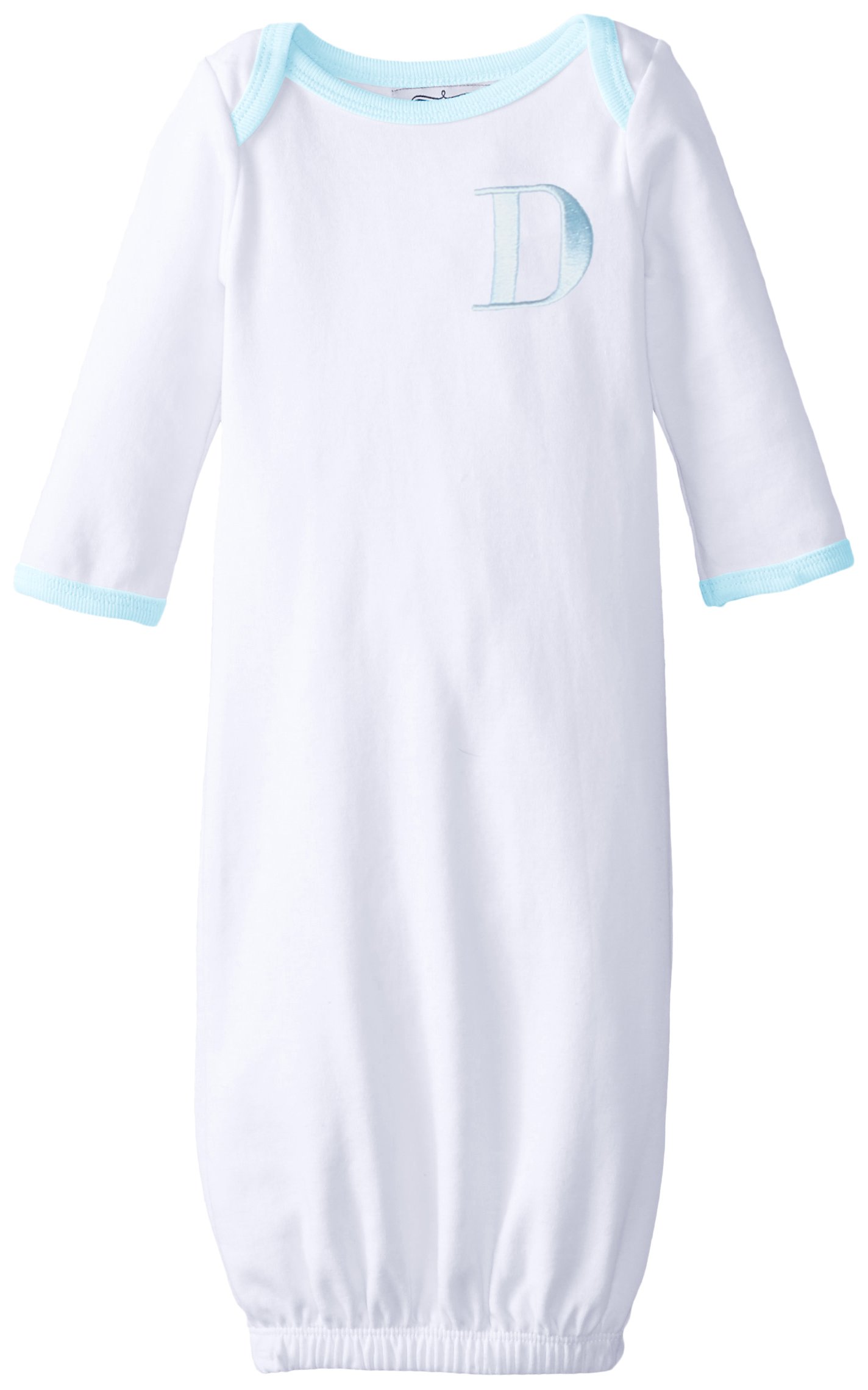 Mud Pie Boys' Baby Newborn Blue D Initial Sleep Gown, 0-3 Months