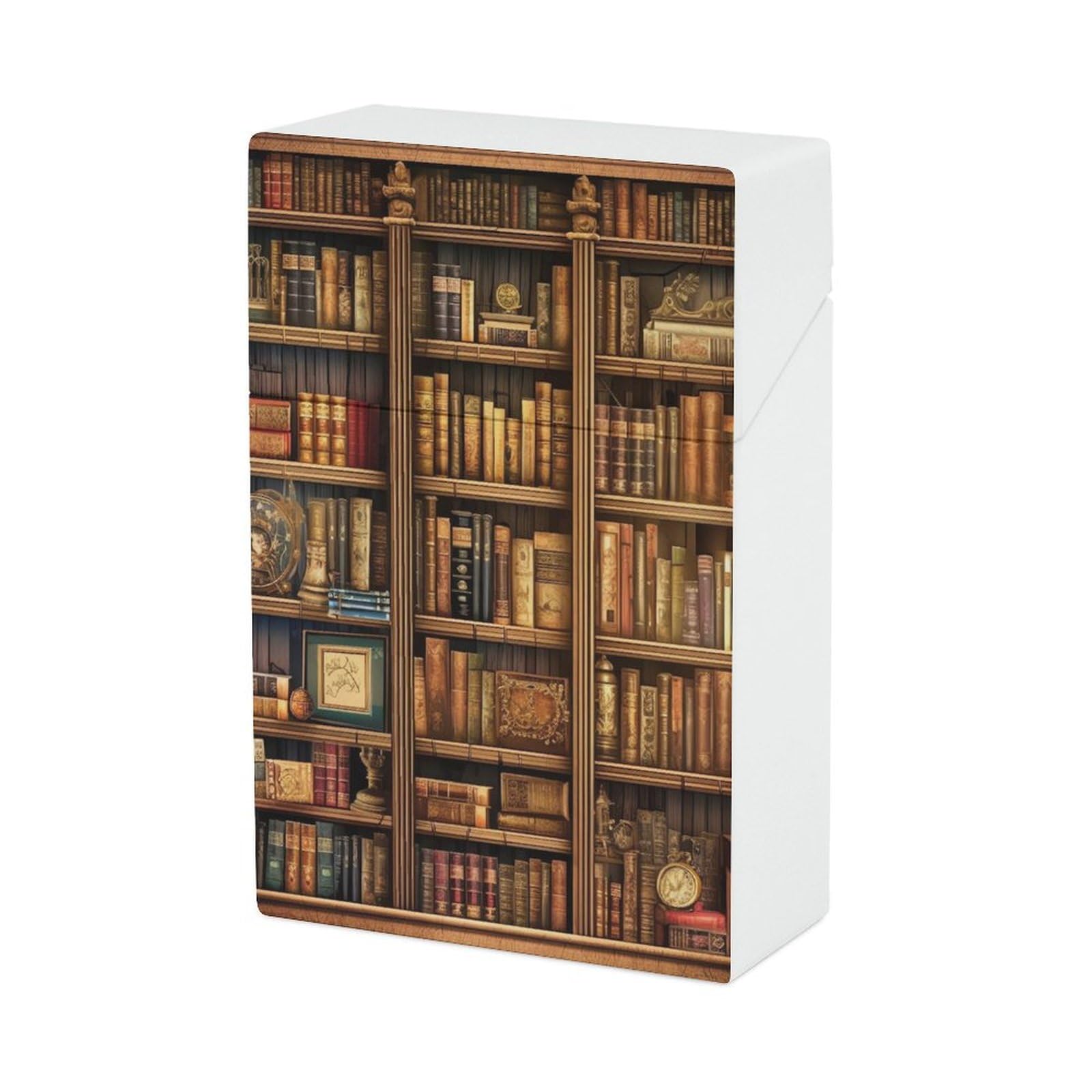 Amazon.com: Library Bookshelf Book Cigarette Case Waterproof Plastic Cigarette  Box Vintage Cigarette Cases for Men Women Small Funny Cigarette Holder for  Regular 85mm King Size 20 Capacity : Health & Household
