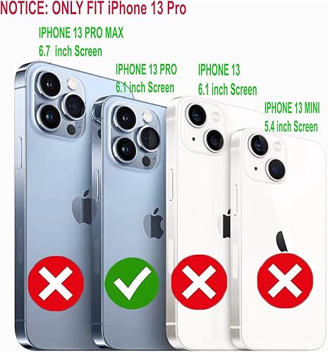 Miniatura 2 de STARSHOP Funda para teléfono 13 Pro, con protector de pantalla de vidrio templado incluido grado militar de 12 pies a prueba de golpes, anillo de