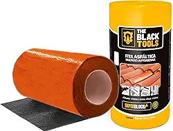 Manta Asfáltica Terracota Telhado Auto Adesiva 30cm X 10m FVD30TERRA The Black Tools