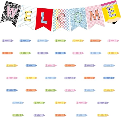 50Pcs Welcome Back to School Bulletin Board Classroom Welcome banner First Day o
