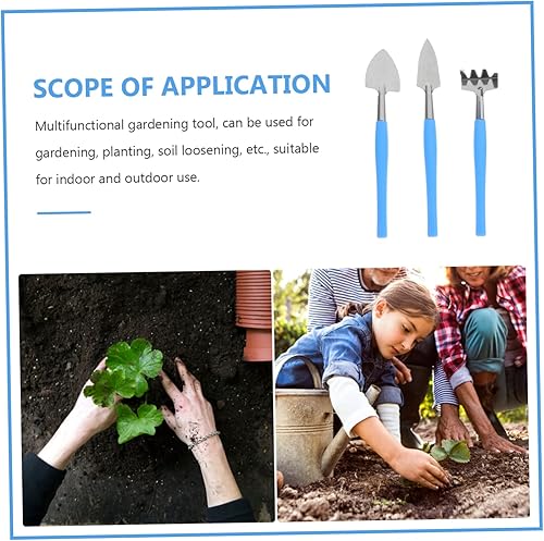 Miniatura 6 de 3 piezas de herramientas ergonómicas de jardinería para aflojar el suelo palas para facilitar el trasplante y fertilizar suministros de jardinería