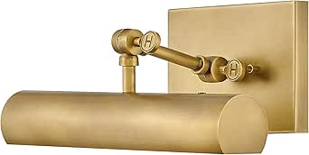 Hinkley Stokes 43010HB Small Accent Light, Fully Adjustable Up/Down from Two Pivot Points, Removable Cord and On/Off Switch, in Heritage Brass