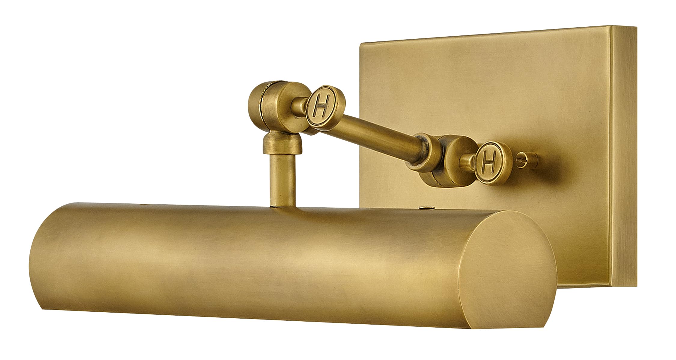 Hinkley Stokes 43010HB Small Accent Light, Fully Adjustable Up/Down from Two Pivot Points, Removable Cord and On/Off Switch, in Heritage Brass