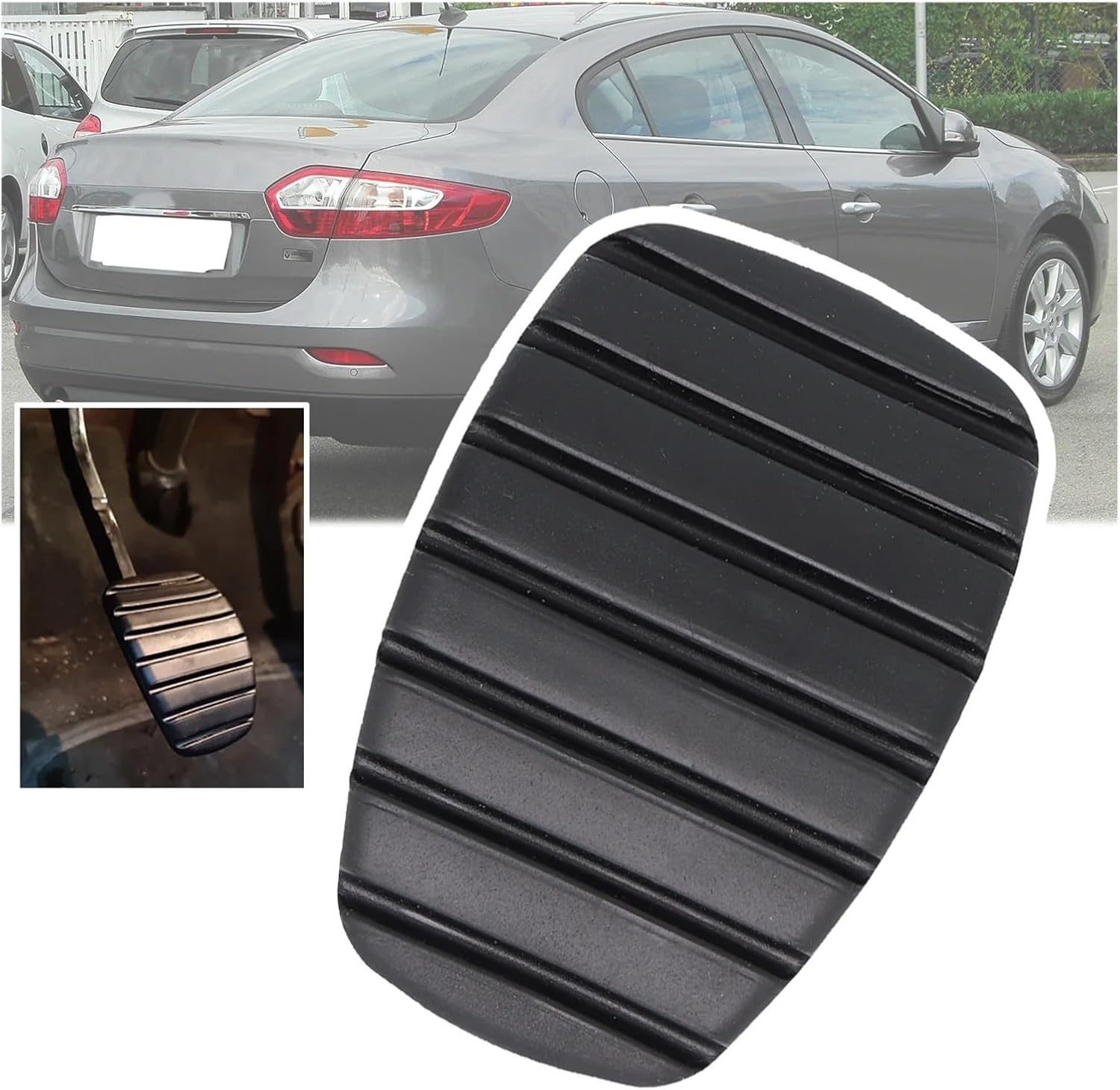 Car Pedal Pads Replacement for Dongfeng for Fengnuo E300 EV 2010 2011 2012 2013 2014 2015 2016 2017 2018 2019 Rubber Brake Clutch Foot Pedal Pad Covers Pedal Pad Kit(1Pc)(1Pc)