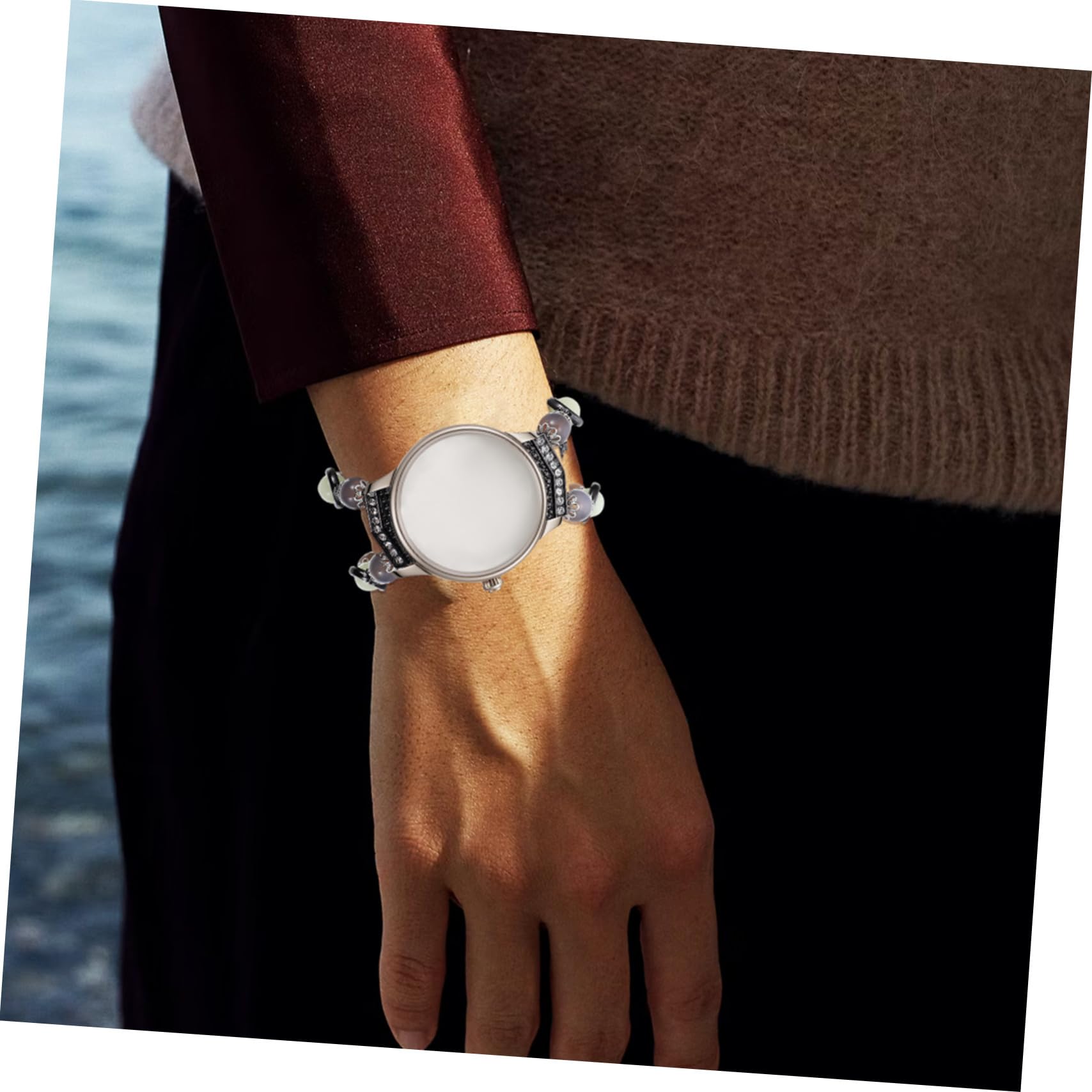 2 Piezas Correa de Perlas para Watch Active Pulsera Decorativa Resistente y Fácil de Cambiar Elegante y Cómodo