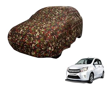 Auto Hub Water Resistant Dust Proof Car Cover for Maruti Suzuki Celerio (Model : 2011-2017) - Jungle Print