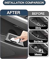 Vista 4 de Ruiya Corolla Cross Door Trash Can for Toyota Corolla Cross Accessories Mini Car Trash Bin with Lid for Storage Plastic Garbage Can Compatible with