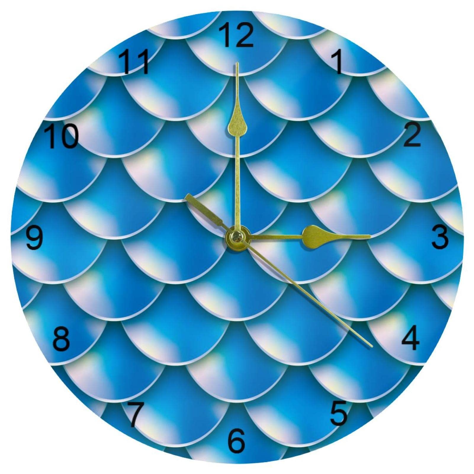 Horloge murale sirène bleue pour sublimer la déco de la cuisine