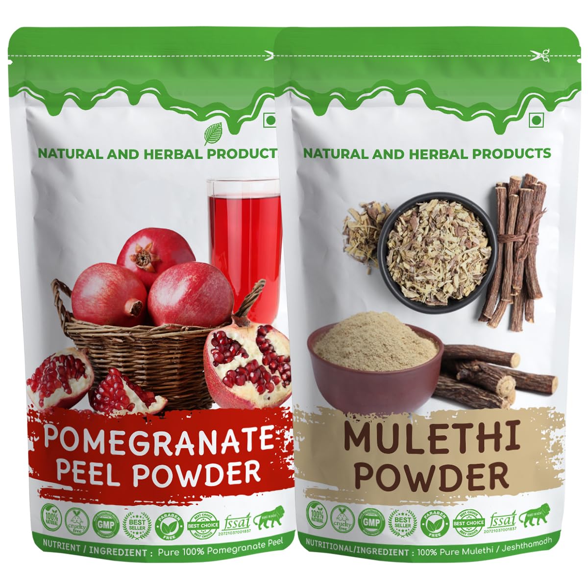Mulethi Pomegranate Juice Powder | Liquorice Root Sticks | Yashtimadhu Powder Organic | Hair Growth | Drink | Eating | Skin Care | Face Mask | Skin Brightening | Weight Loss - 100 Gram(Pack Of 2)-image-15